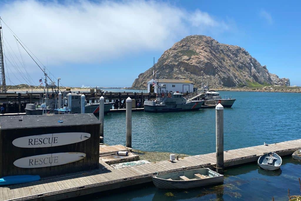 View of Morro Rock from dock