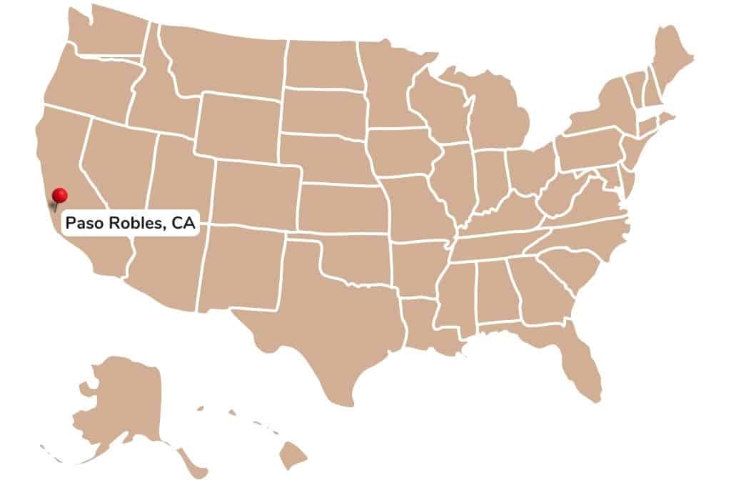 Paso Robles location on map